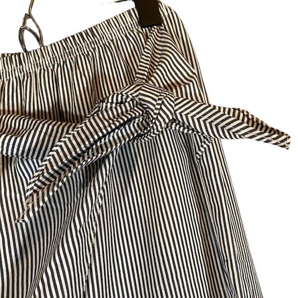 ASOS Black & White Striped Wrap Front Style Pants Women Sz 2 - Picture 6 of 7